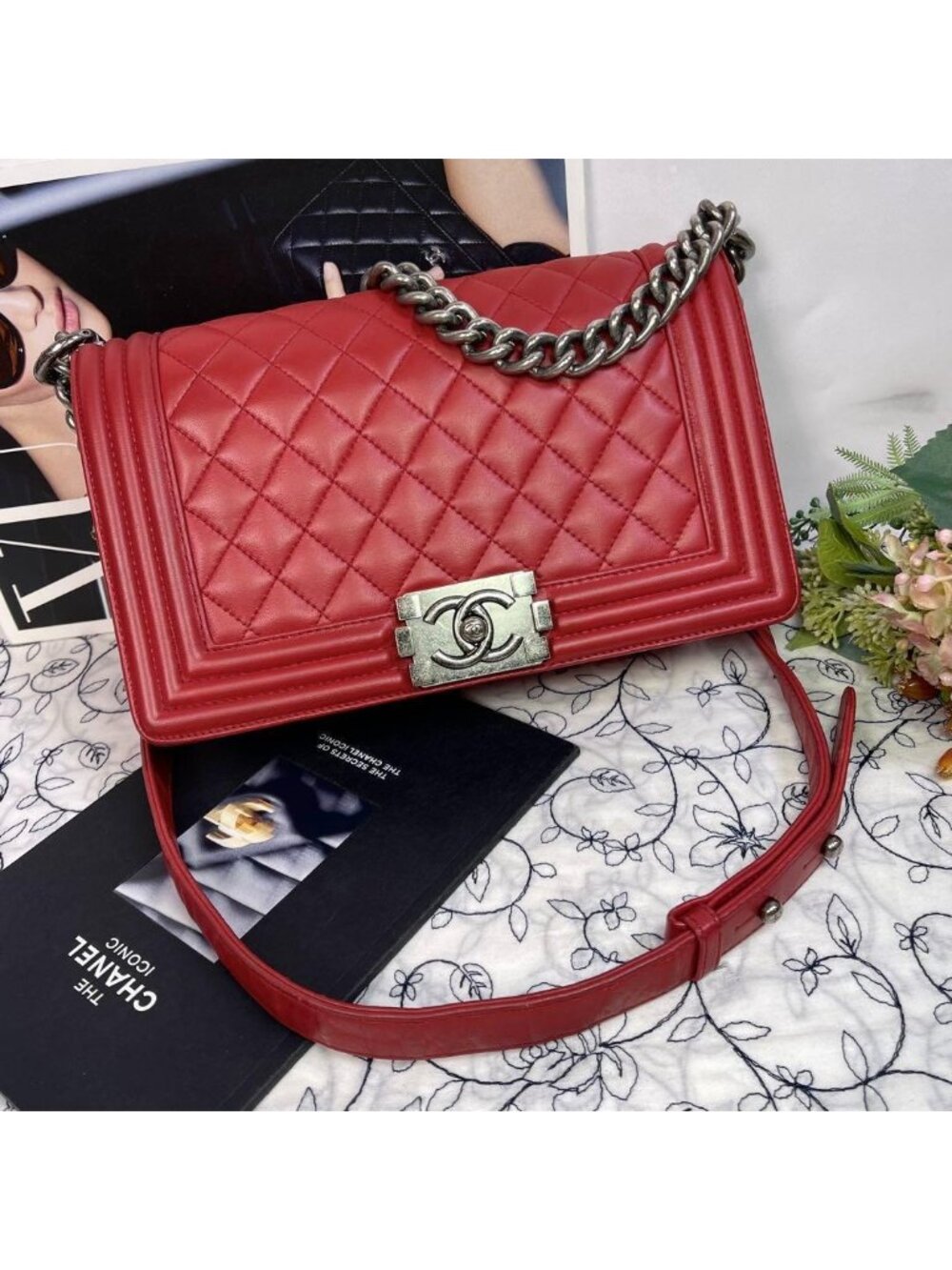 Chanel Boy Chain Shoulder Bag Quilted
